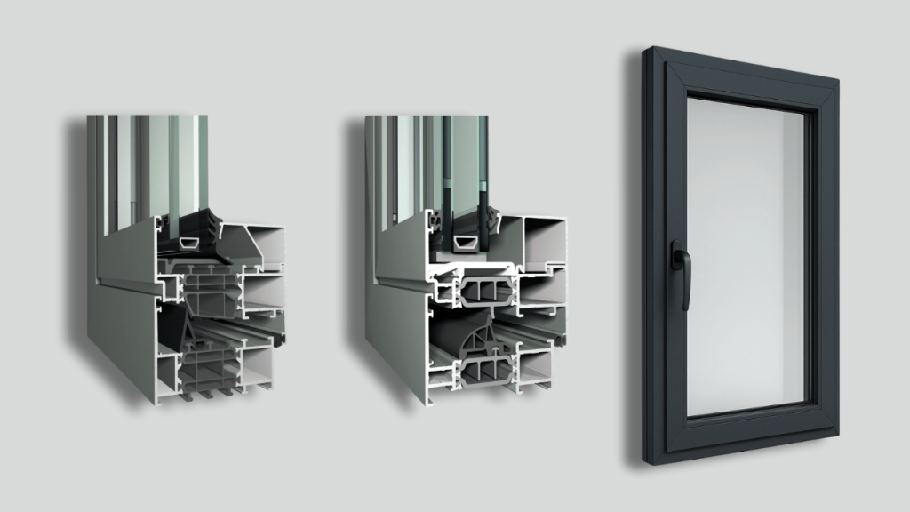 Aluminum joinery profiles showing durability, insulation performance, and modern frame design — VELTAA Right Material Guide